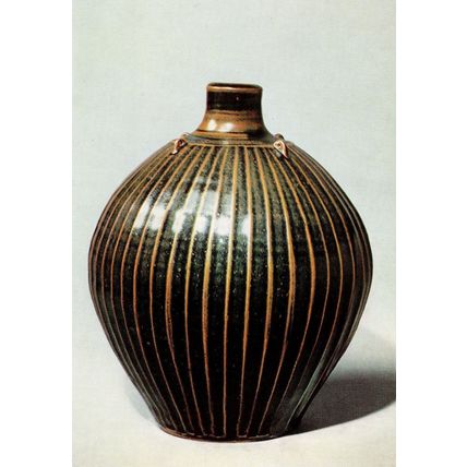Cornwall Stoneware Tenmoku Glaze 1950s St Ives Earthenware Postcard
