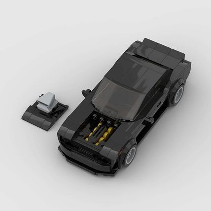 DODGE CHALLENGER Sports Car Brick Model MOC - 344 pieces, 8 studs wide