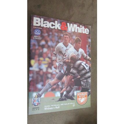 1993 Rugby Football League Programme - Widnes v Hull