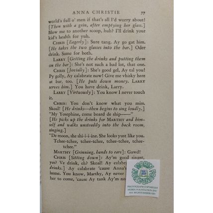 MODERN LIBRARY 3 PLAYS by EUGENE O'NEILL ANNA CHRISTIE EMPEROR JONES HAIRY APE