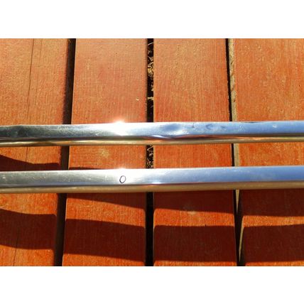 1947 Plymouth Deluxe Hood Trim OEM 2 pc 47 1/2"