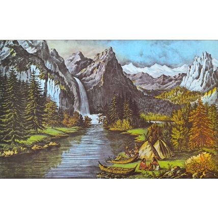 YOSEMITE VALLEY - CALIFORNIA 1952 Nathaniel Currier - Frances Palmer PRINT