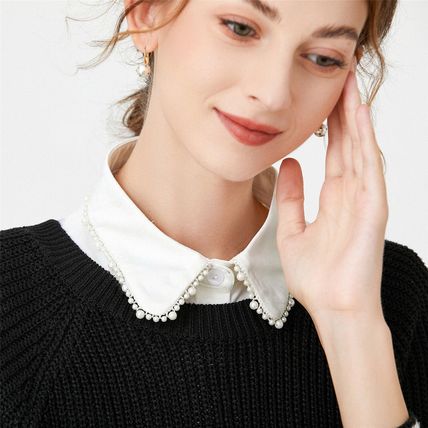 Women False Half Collar Fake Shirt Blouse Ladies Peter Pan Detachable Collars