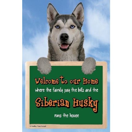 SIBERIAN HUSKY WELCOME SIGN STUNNING 3D great Christmas stocking filler