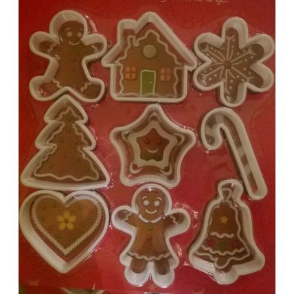 New Christmas Cookie Cutter 9pc Christmas theme Biscuit Cookie Cake Cutter Set