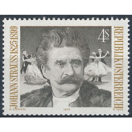 150th Birth Anniv Johann Strauss The Younger - Austria 1975 - MNH - MiNr 1495