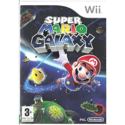 Nintendo Wii Game Super Mario Galaxy with Booklet