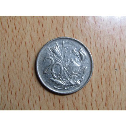 Suid Africa South Africa 1976 20 Cent Coin