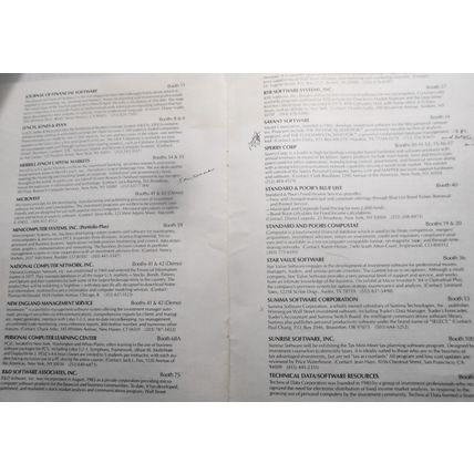 Micro Invest/Tech '84 - Program - November 8-9, 1984. New York City.