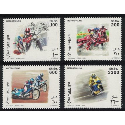 Somalia Motorcycling 4v 2003 MNH