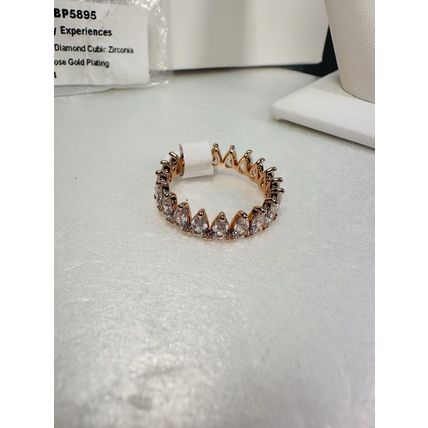 NIB Bomb Party Sz9 BP Ring RBP5895 Lively Experiences Diamond CZ Rose Gold Pl