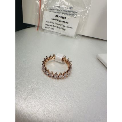 NIB Bomb Party Sz9 BP Ring RBP5895 Lively Experiences Diamond CZ Rose Gold Pl