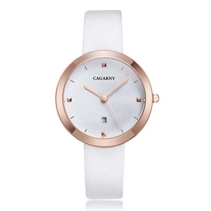 CAGARNY 6871 Fashion Life Waterproof Gold Shell Steel Band Quartz Watch, Gold Sh