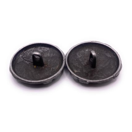 23mm Zinc Alloy Metal Sewing Shank Buttons Round Antique Silver Flower Carved