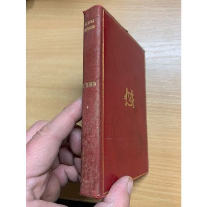 RARE* 1909 GEORGE MEREDITH "VITTORIA" FICTION LEATHER BOOK (P3)