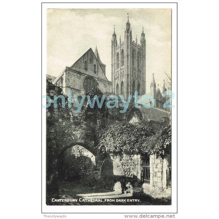 CANTERBURY CATHEDRAL, FROM DARK ENTRY, KENT, ENGLAND, c1920/30s?, Postcard