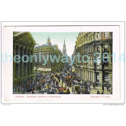 LONDON, MANSION HOUSE AND CHEAPSIDE, ENGLAND, c1900/10s?, Postcard