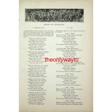 Song Of Christmas, Louise Both Hendriksen, Book Illustration (Print), 1886/7