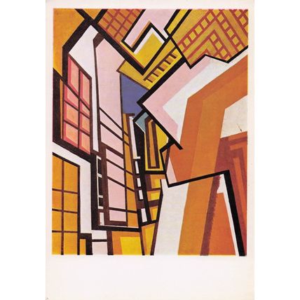 Percy Wyndham Lewis Workshop Tate Gallery Painting Postcard