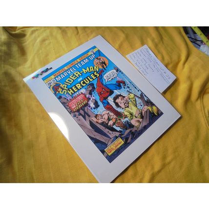 MARVEL TEAM-UP # 28 COVER! Post-Production Art - Spider-Man & Hercules! 1974!