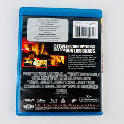 Chaos Blu-ray Disc Jason Statham, Ryan Phillippe, Wesley Snipes