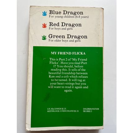 MY FRIEND FLICKA PART 2 (UK PAPERBACK, 1977)