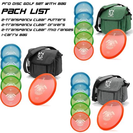 CROWN ME PDGA Aprroved Disc Golf Pro Set with Bag and 6 Discs