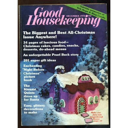 GOOD HOUSEKEEPING MAG. Dec. 1975 Vintage Christmas Issue Biggest and Best VG
