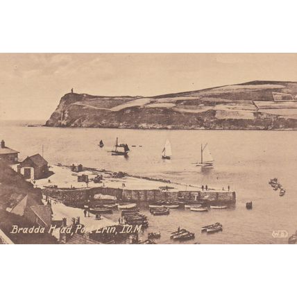 EC957 PORT ERIN -BRADDA HEAD . PRINTED POSTCARD