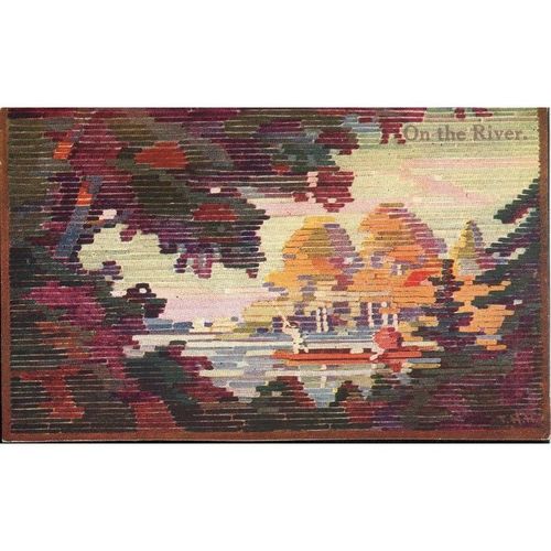 Vintage GB Postcard - Celesque Series 'On The River' by T.H.H. (unusual)
