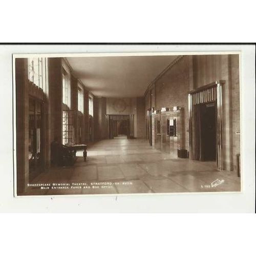 Warks. STRATFORD ON AVON Theatre Foyer & Box Office Postcard by Scott (L 193)