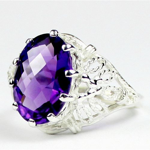 Amethyst, 925 Sterling Silver Ring, SR260