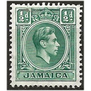 Jamaica 1938 SG121 1/2d Blue-Green Mounted Mint . .. .