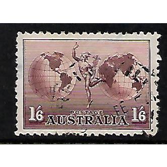 AUSTRALIA 1934 1s.6d DULL PURPLE HERMES SG 153a FINE USED#