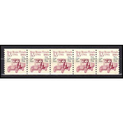 2125a 5.5c Star Route Truck Fine MNH Dry Gum PNC 1/5 X0488