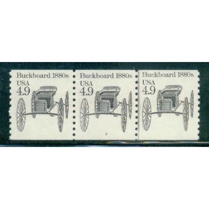 2124 4.9c Buckboard Very Fine MNH Dry Gum PNC 3/3 W0335