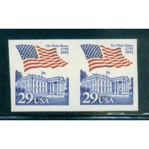 2609 29c U.S. Flag Over White House Imperf Fine MNH Pair W0601