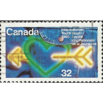CANADA, International Youth Year, blue 1985, 32c, #4