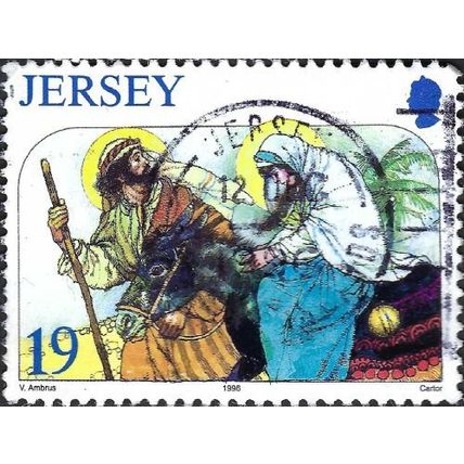 JERSEY, CHRISTMAS, Journey to Bethlehem, blue 1996, 19p, #6