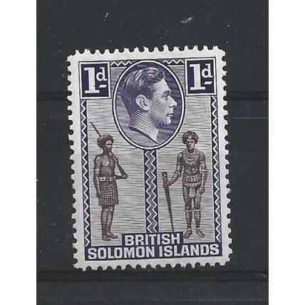SolomonIslands.SG61 1d Native Constable and Chief.Mounted Mint.Oct24h