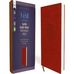 Nasb, Super Giant Print Reference Bible, Leathersoft, Brown, Red Letter, 1995 Te
