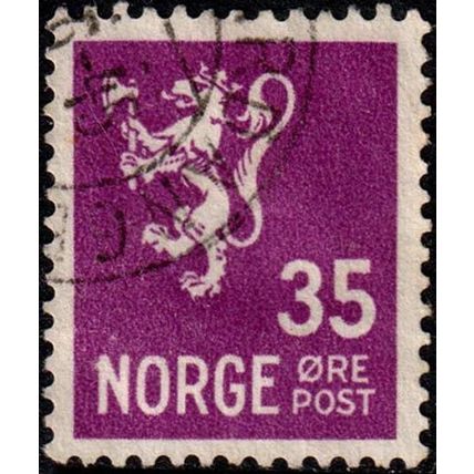 Norway 1934 Lion 35ore Used Stamp.