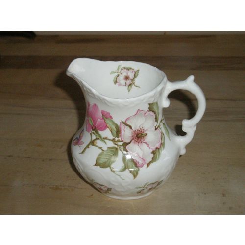 Staffordshire Bone China Wild Dog Rose Jug