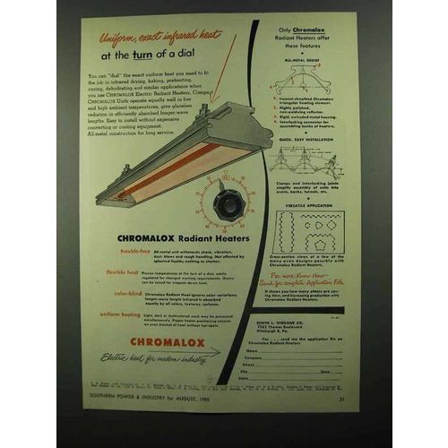 1950 Chromalox Radiant Heaters Ad - Turn of a Dial