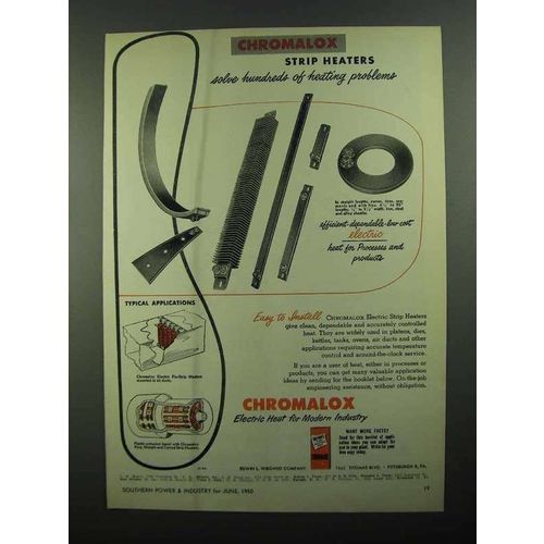 1950 Chromalox Strip Heaters Ad - Solve Problems