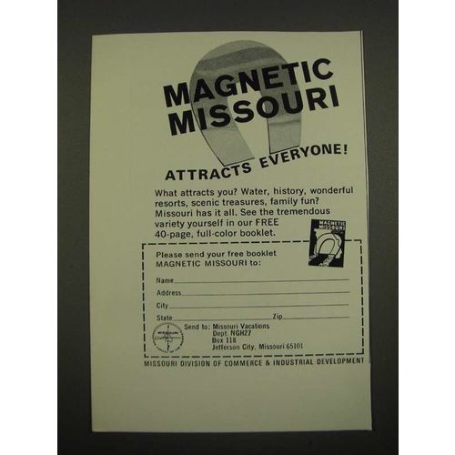 1967 Missouri Tourism Ad - Magnetic Missouri Attracts Everyone
