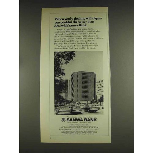 1978 Sanwa Bank Ad - When Dealing With Japan