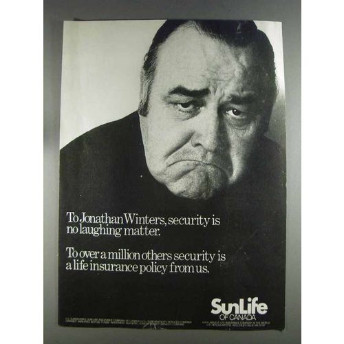 1980 Sun Life of Canada Insurance Ad - Jonathan Winters