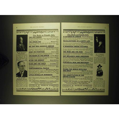 1924 George H. Doran Company Ad - Fine books as friendly gifts