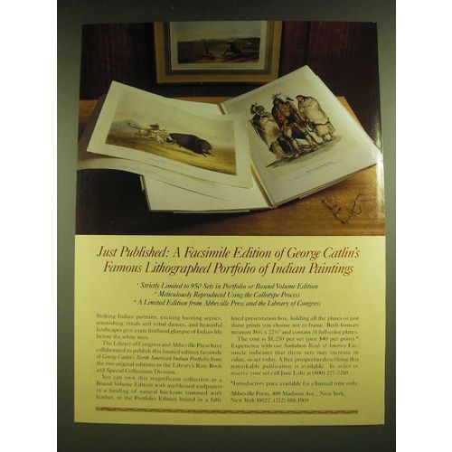 1990 Abbeville Press Ad - Geore Catlin's North American Indian Portfolio
